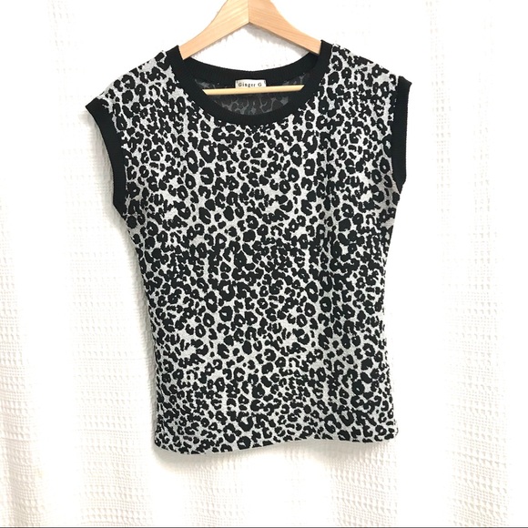 GINGER G leopard top - Size M - Picture 1 of 2